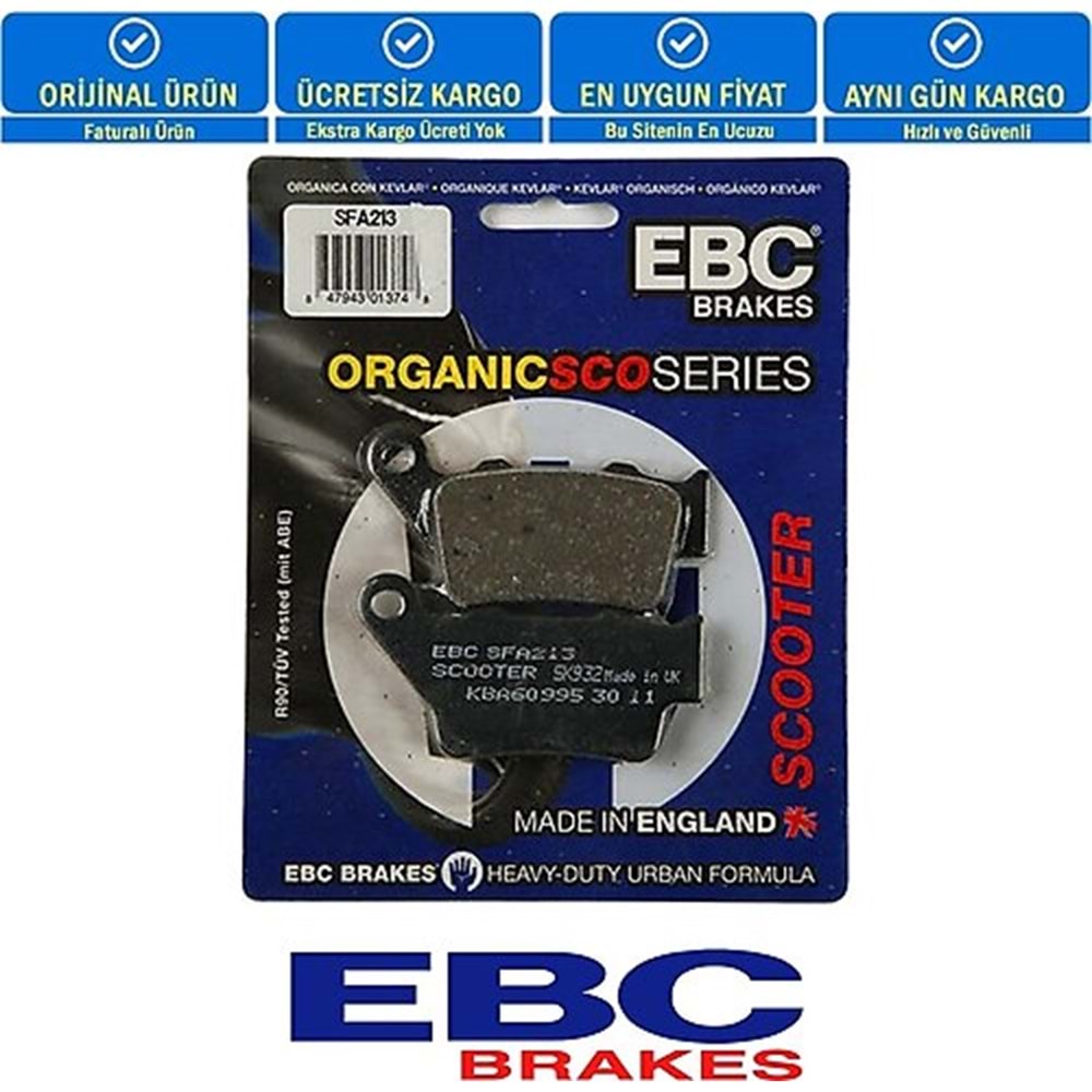 EBC BAJAJ PULSAR AS/NS200 14-16 ARKA FREN BALATASI ORJİNAL