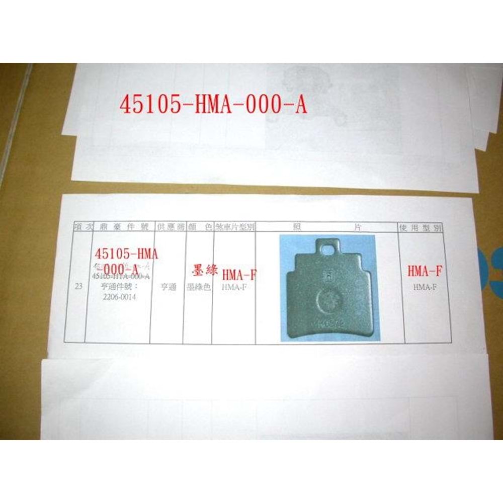 SYM GTS 250 İE EVO- JOYMAX 250 ÖN FREN BALATASI 45105-L3A-000-A