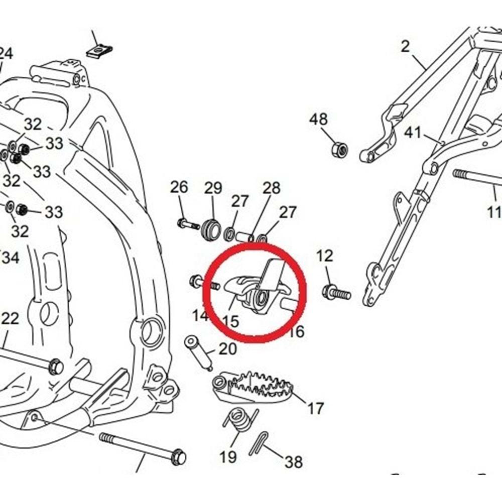 3078 SHERCO ÖN DİŞLİ / ZİNCİR MUHAFAZASI 2T/4T