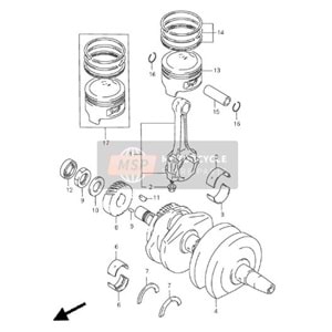 SUZUKİ GS 450 GS 500 GSX 400 KRANK KOL YATAĞI YEŞİL (2 adet) 12164-01D01-0A0