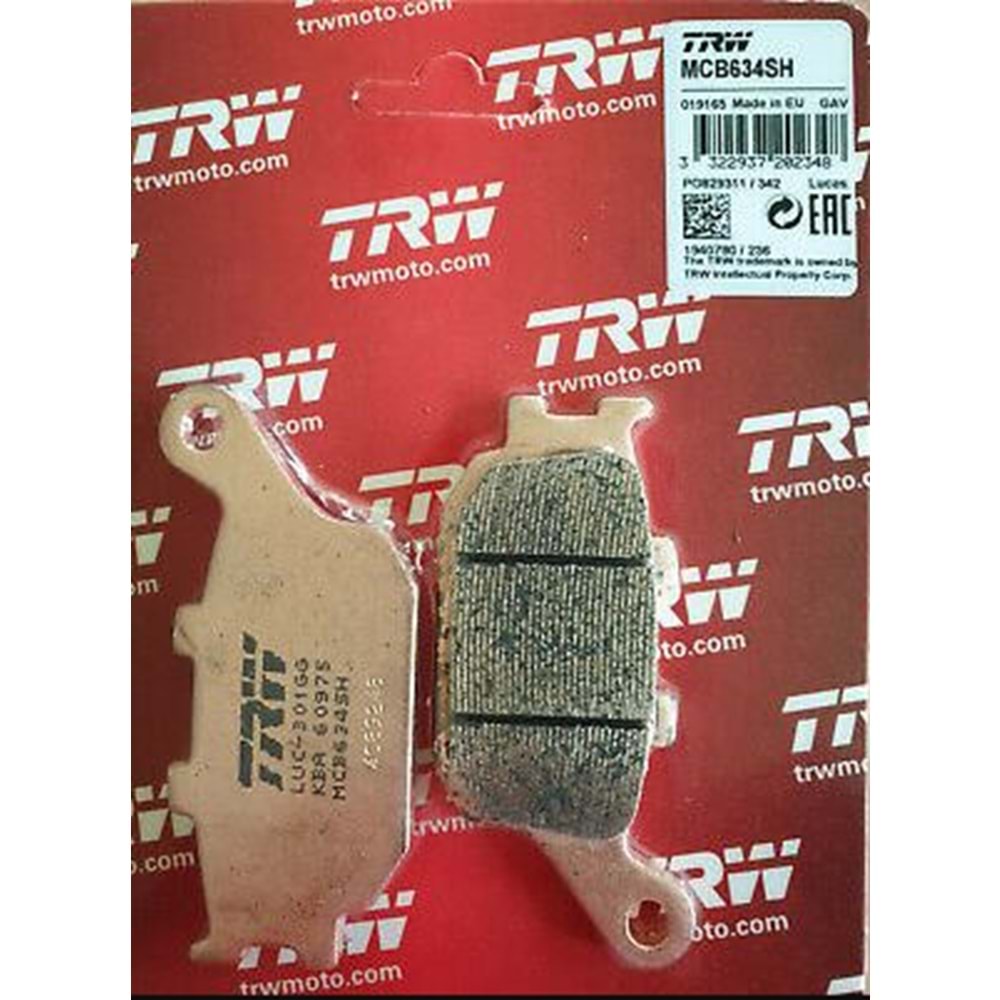 HONDA CRF 1000 L AFRİCA TWİN MT-07 TRACER R6 ARKA FREN BALATASI TRW MCB634SH