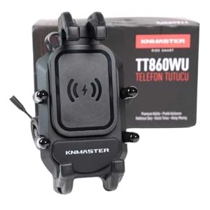 KNMASTER TT-860WU Kablosuz Şarjlı Tüm Motosikletlere Uyumlu Telefon Tutucu TT860WU