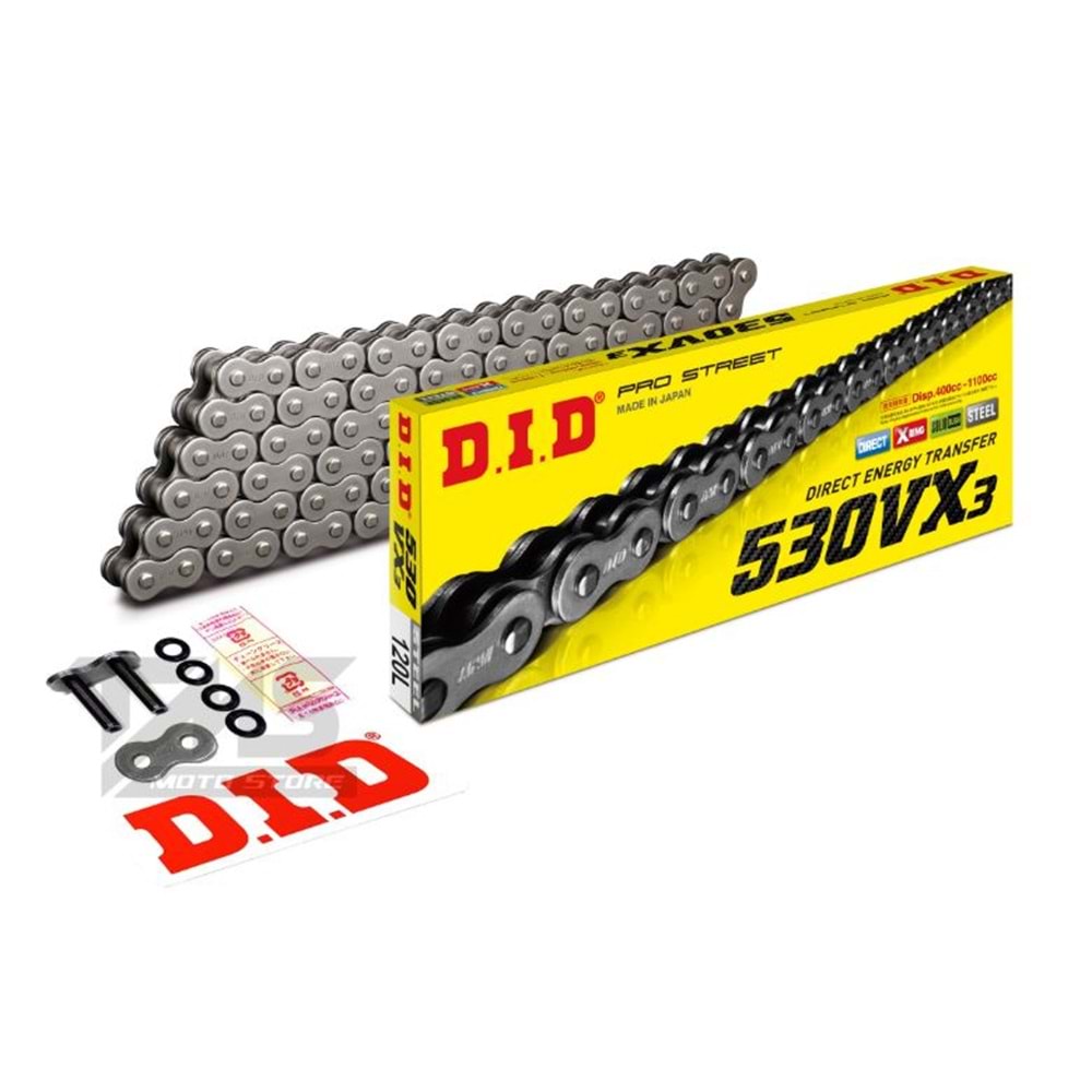 DİD 530VX3-120 LİNK BAKLA ÇELİK ZİNCİR X-RİNG
