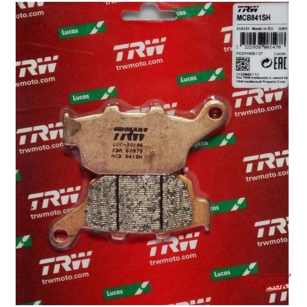TRW MCB841SH Sinterli Ön/Arka Fren Balatası – Yüksek Performans ve Dayanıklılık