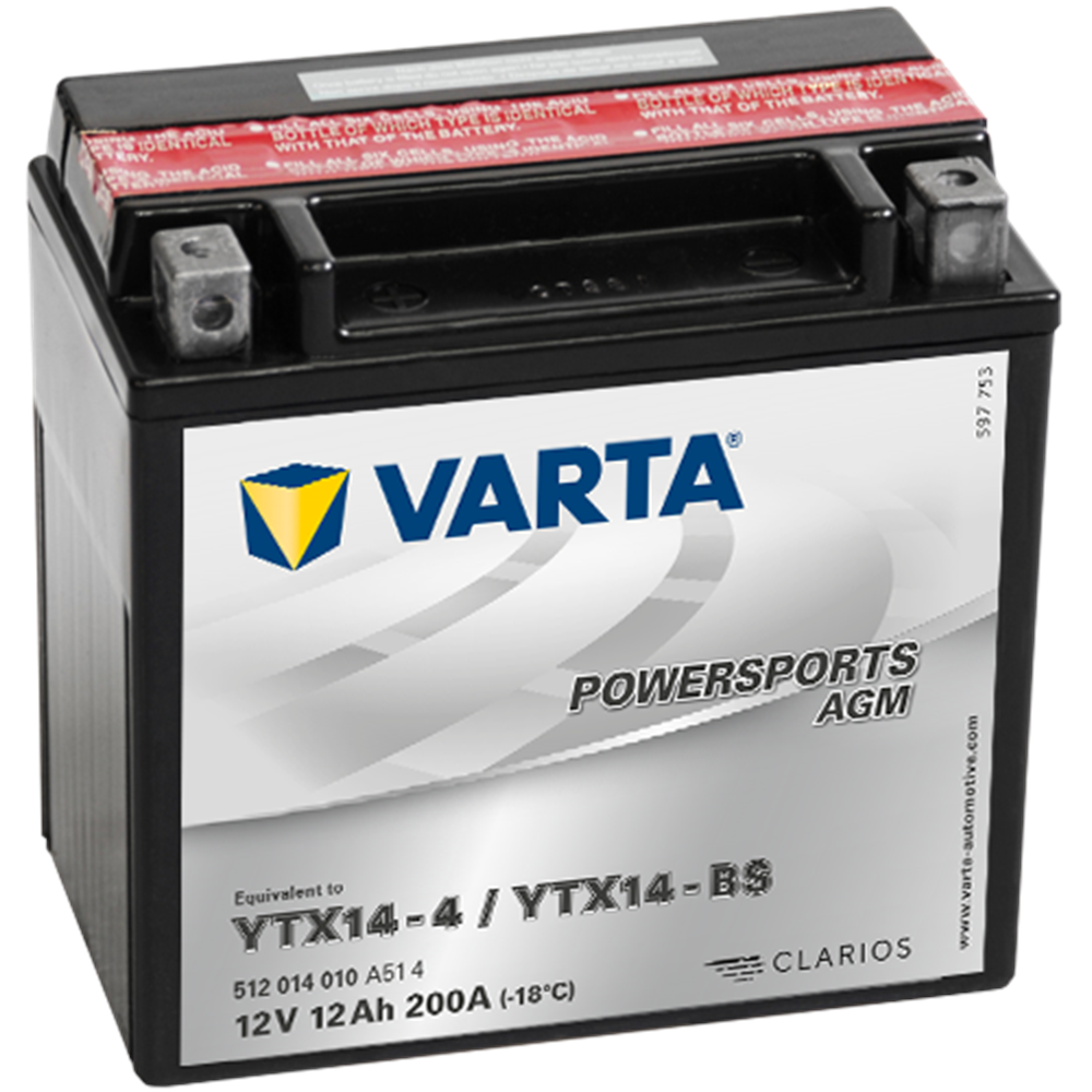 VARTA POWERSPORTS AGM YTX14-BS 12V12Ah 200A AKÜ