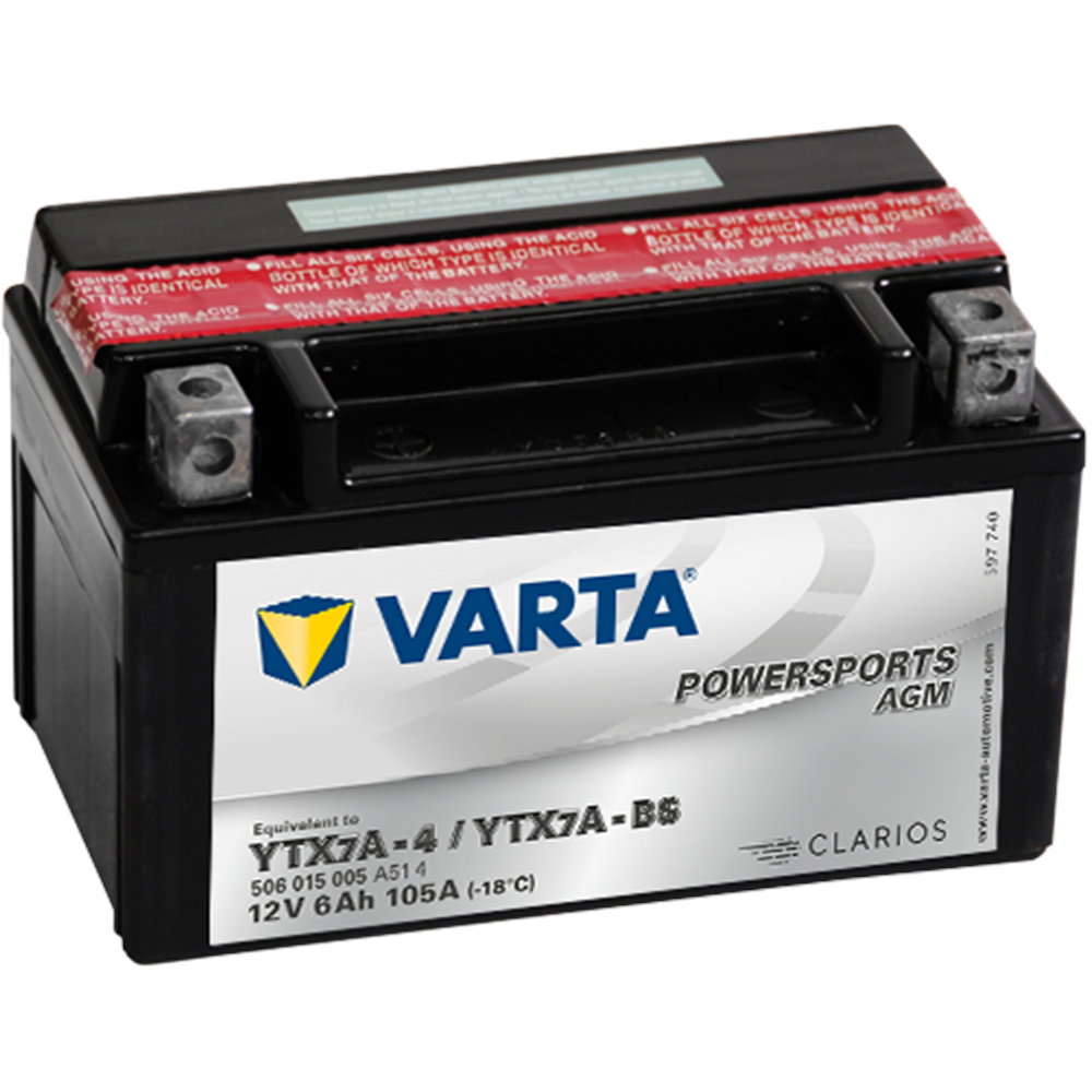 VARTA POWERSPORTS AGM YTX7A-BS 12V6Ah 105A AKÜ