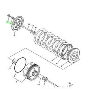 YAMAHA MT 125 DEBRİYAJ BASKI PLAKASI VİDASI ORJİNAL VİDA 90119-05020 (adet fiyatı)