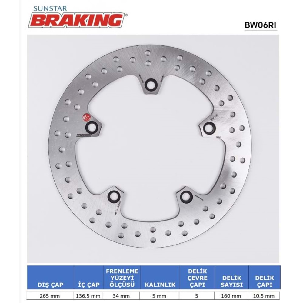 Braking BW06RI Arka Fren Balatası – Yüksek Performans