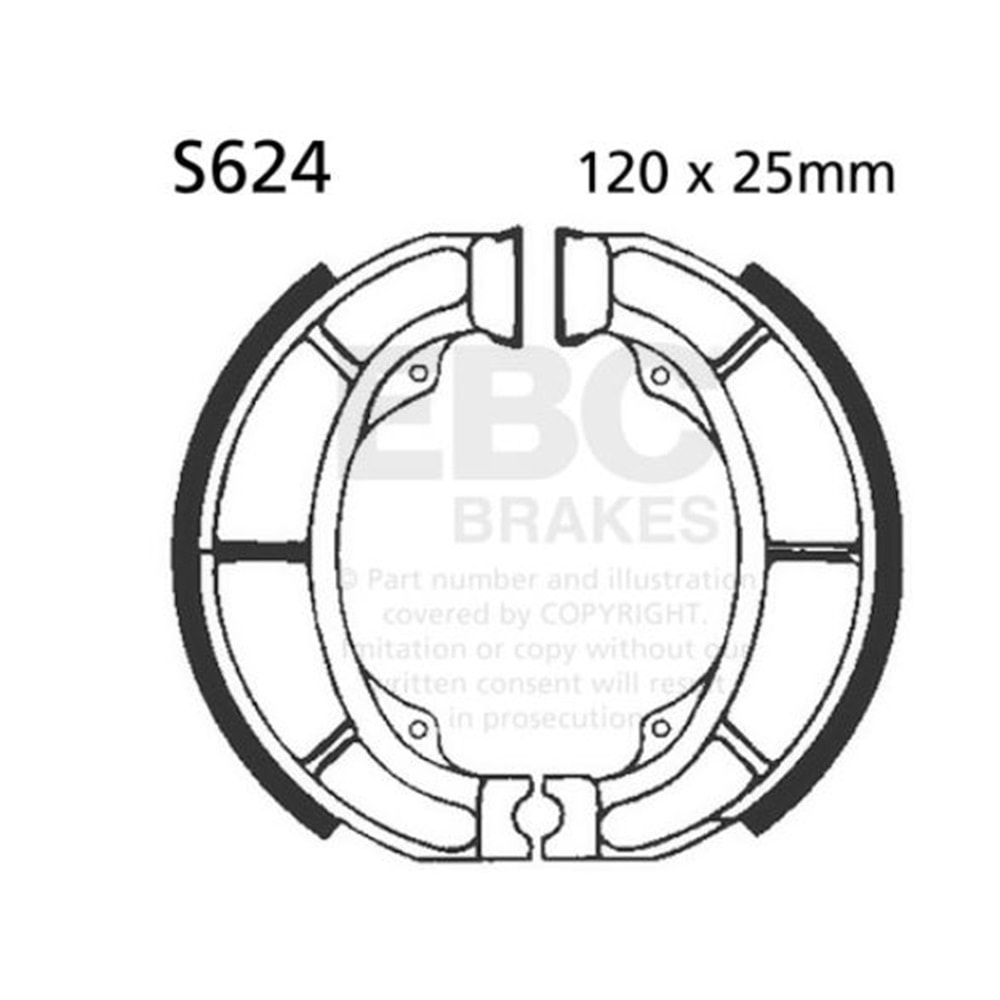 EBC S624 KAMPANA ARKA FREN BALATASI SUZUKİ ADRESS 110 UH 125 BURGMAN 22-23
