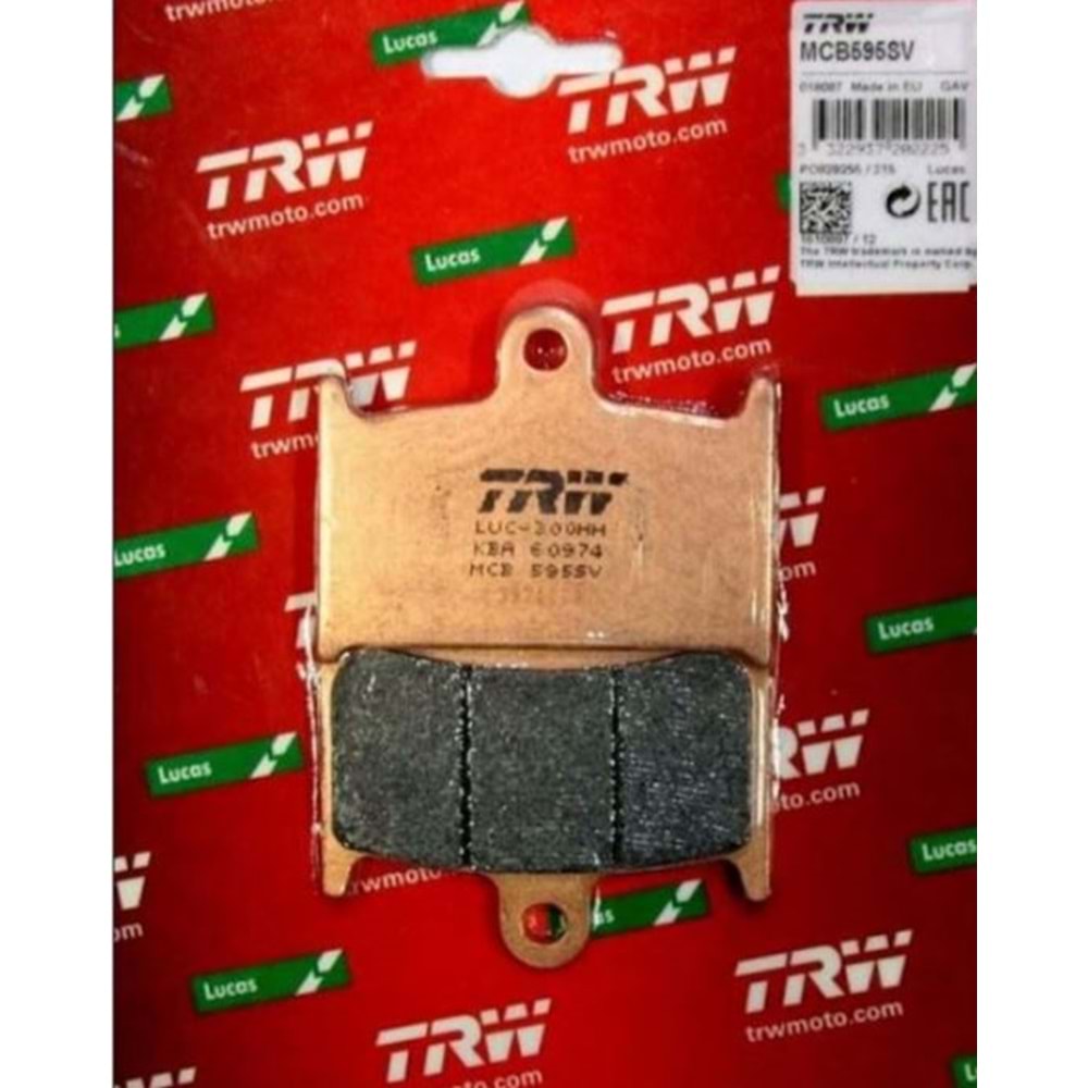 TRIUMPH ROCKET 3 TIGER 1200 SPRINT1050 SİNTERLİ ÖN FREN BALATASI MCB595SV