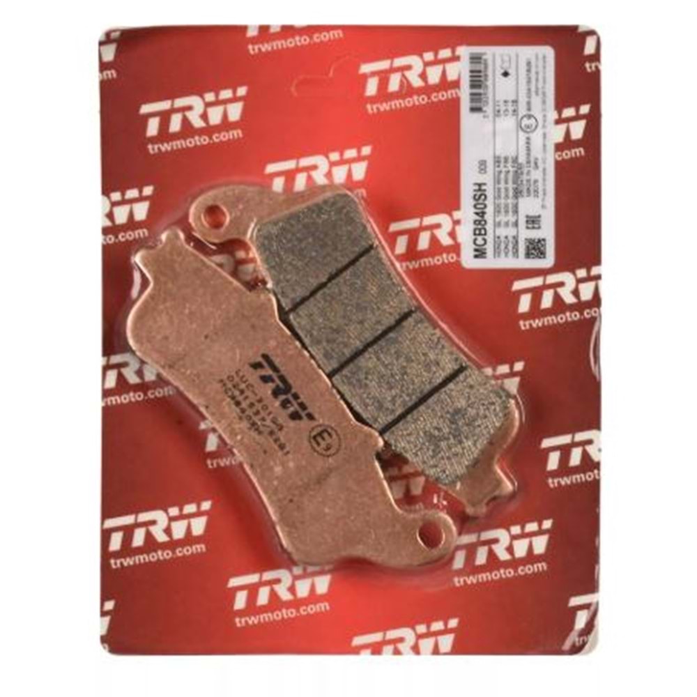 TRW MCB840SH HONDA GL1800 GOLDWING SİNTERLİ FREN BALATASI