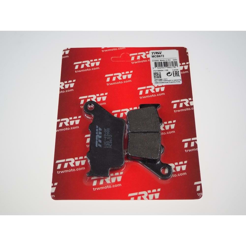 TRW MCB672 BMW F650 F700 F750 F800 G310 GS G310R SİNTERLİ ARKA FREN BALATASI