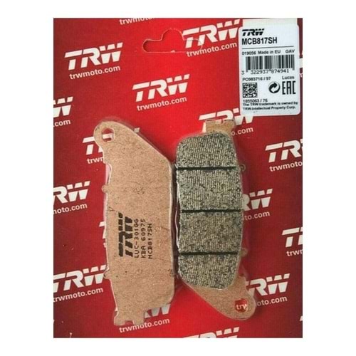 TRW MCB817SH HONDA CB1000R VFR800 F VFR800X CROSSRUNNER VFR1200F SİNTERLİ FREN BALATASI