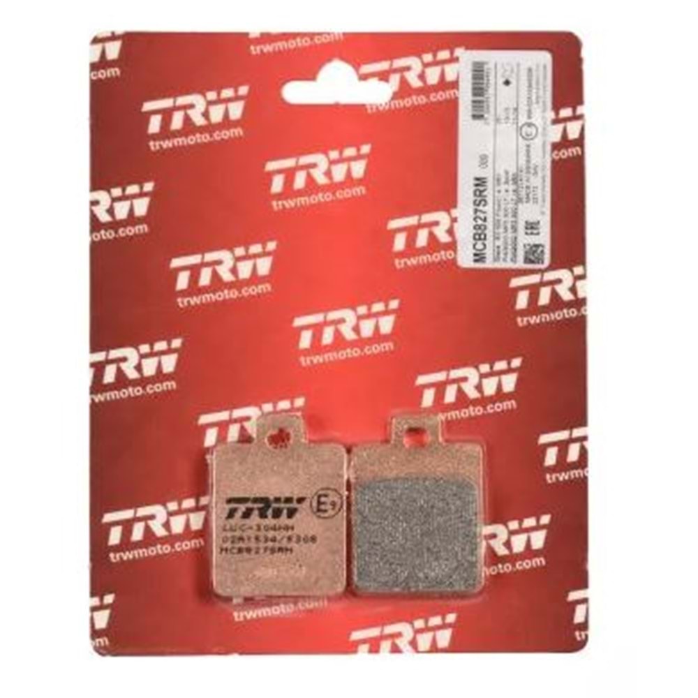 TRW MCB827SRM SYM PIAGGIO VESPA SİNTERLİ FREN BALATASI