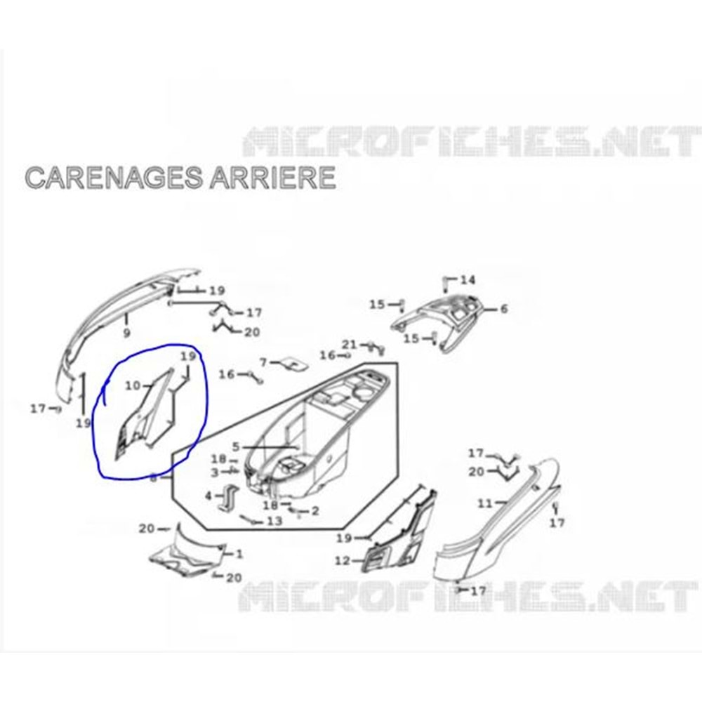 KYMCO PEOPLE S 125 - 200 SELE ALTI SAĞ KAPAK 83520-LCD3-E00-N1R