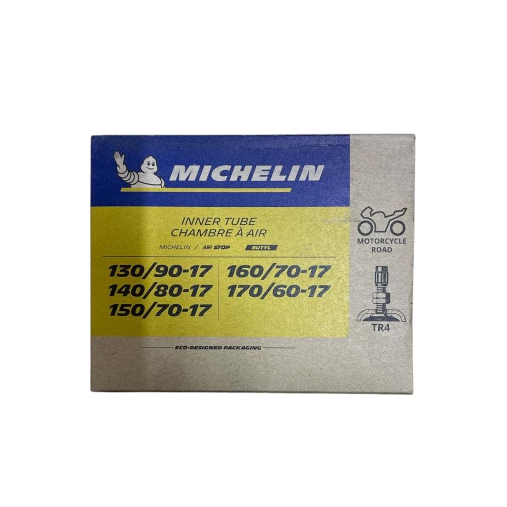 MİCHELİN İÇ LASTİK CH. 17 MI 150/70-17; 160/70-17; 140/80-17; 130/90-17 (Düz Supap)